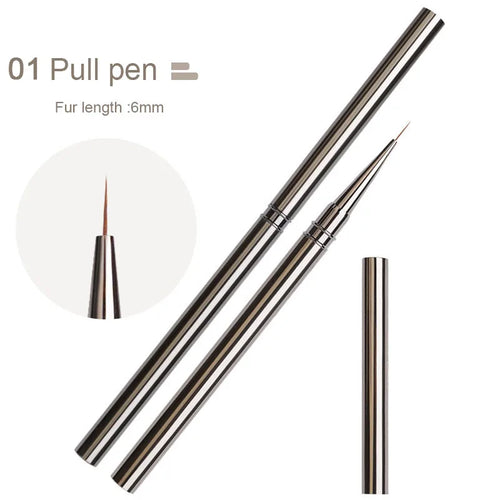 Nails Art Liner Brushes Striping Drawing Elongated Lines Painting
