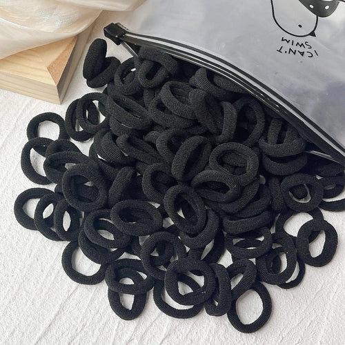 50PCS/Set Women Girls Basic Hair Bands  Simple Solid Colors Elastic