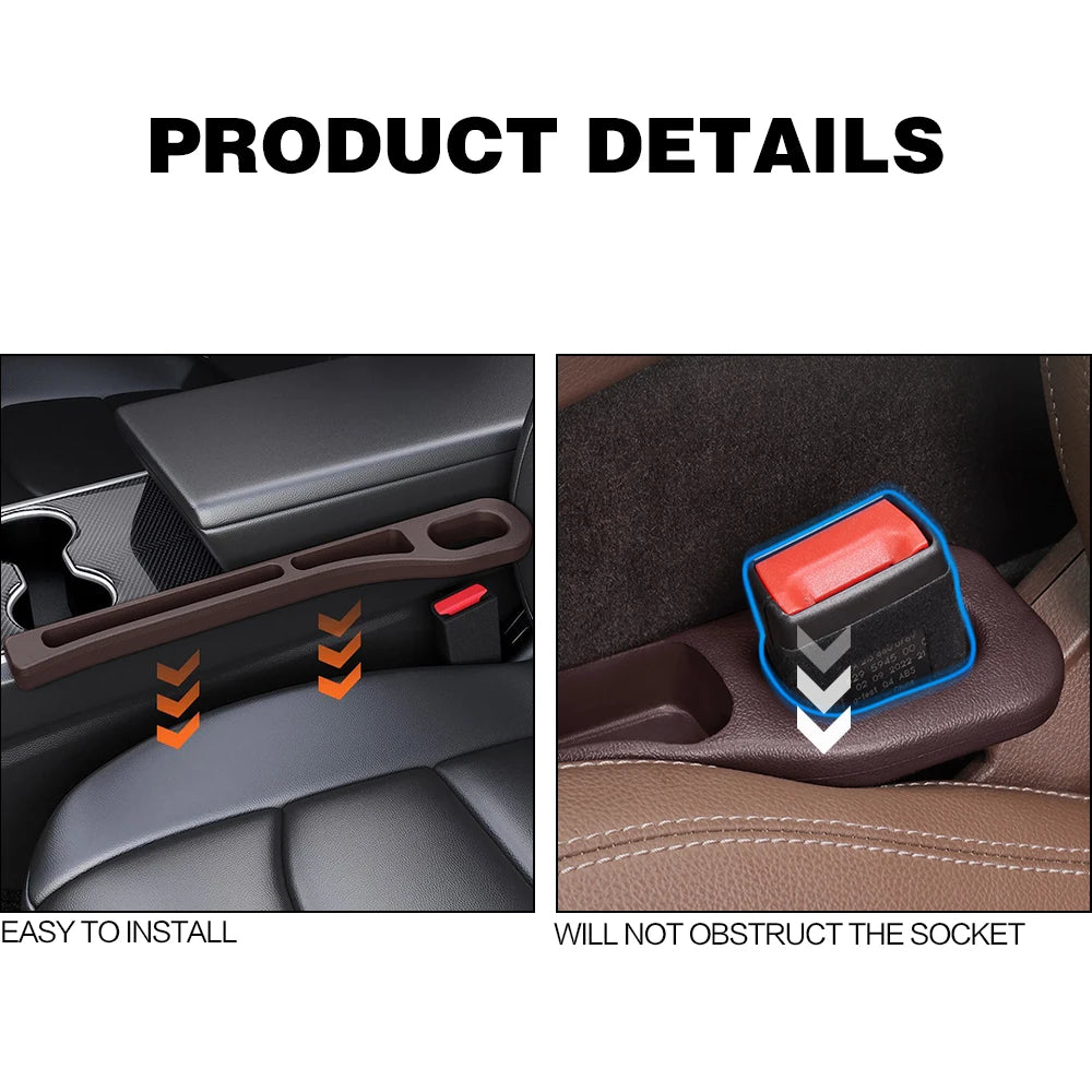 2 Pcs Car Seat Gap Filler Between Seats Crevice Interior Decoration
