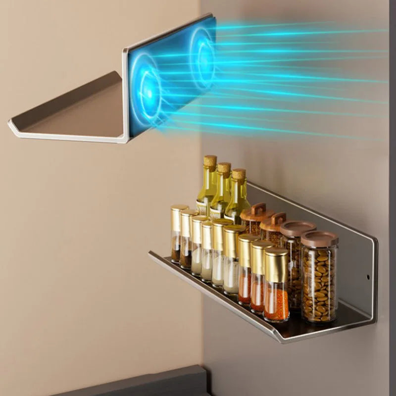 Magnetic Kitchen Refrigerator Storage Rack Without Punching