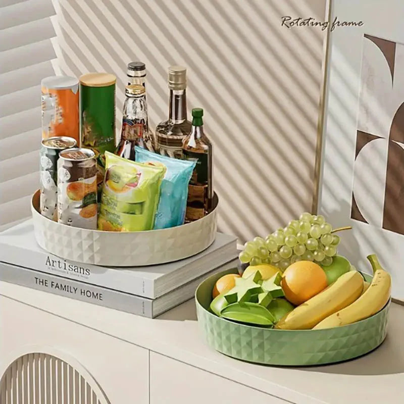 Rotating Spice Rack Organizer For Kitchen Cosmetics Storage Convenient