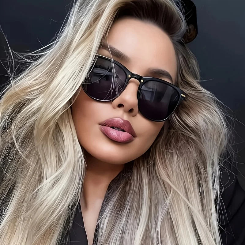 Fashion Cat Eye Metal Frame Sunglasses Women Brand Desginer Sun