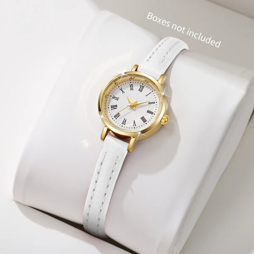 Women Watches Fashion Small Roma Dial Ladies Leather Band Quartz Watch