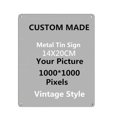 Custom Metal Tin Signs Retro Plaque Home Decor Iron Wall Art Poster