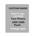 Custom Metal Tin Signs Retro Plaque Home Decor Iron Wall Art Poster