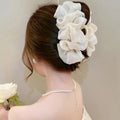 Mesh Bow Hair Clips Women Fashion Grab Claw Clip Female Hair