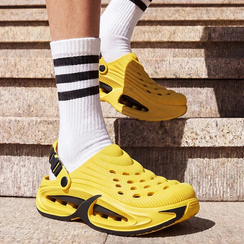 2026 Men's Summer Outdoor Sports Toe-Toe Slippers, Thick-Soled Sandals