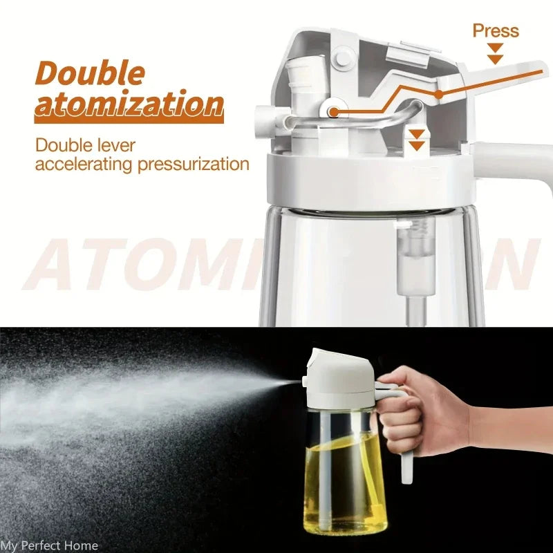 2in1 500ml Plastic Kitchen Oil Sprayer Spray Oil Olive Spray Bottle