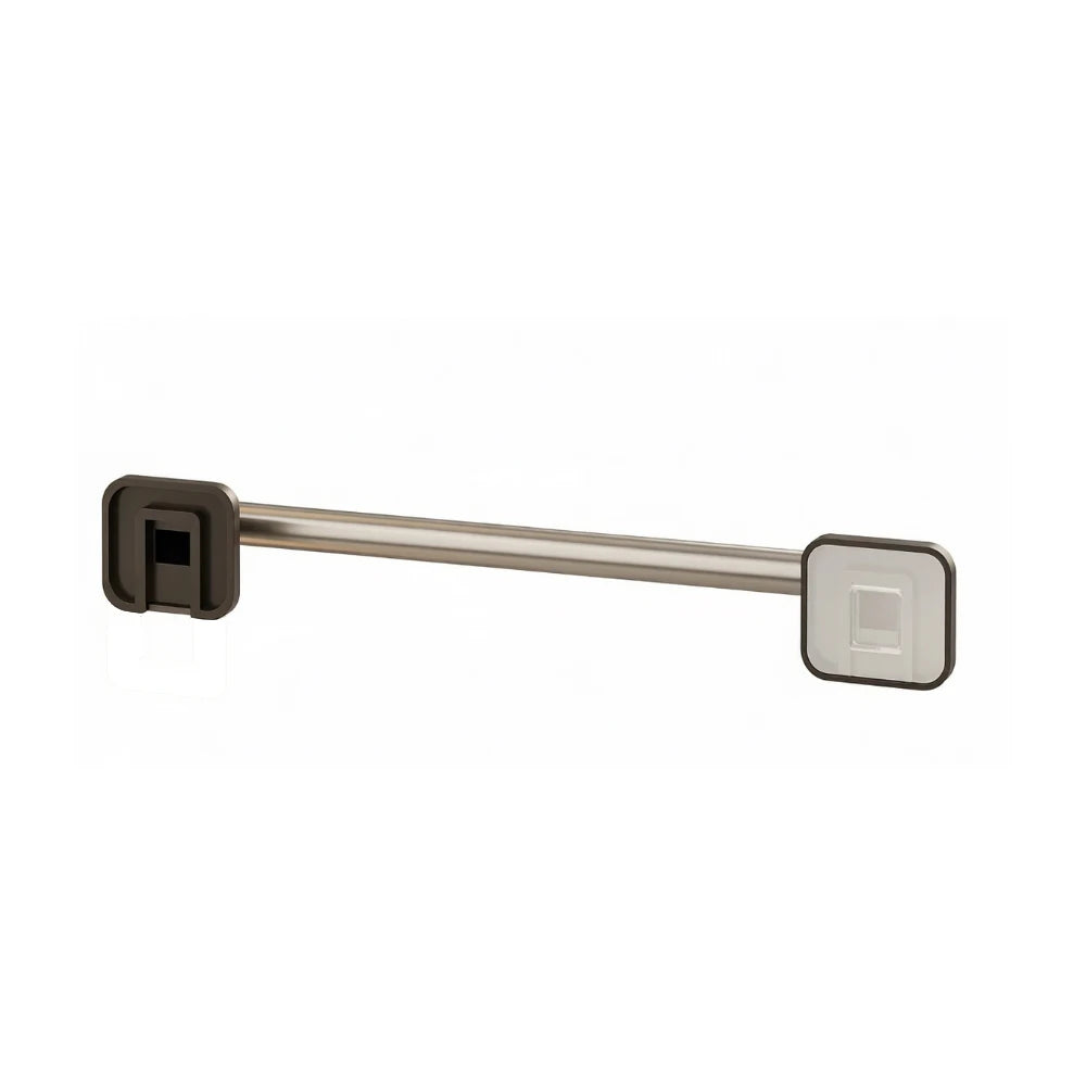 Homefish Black 50cm No Drill Wall Hanging Single Pole Towel Rack