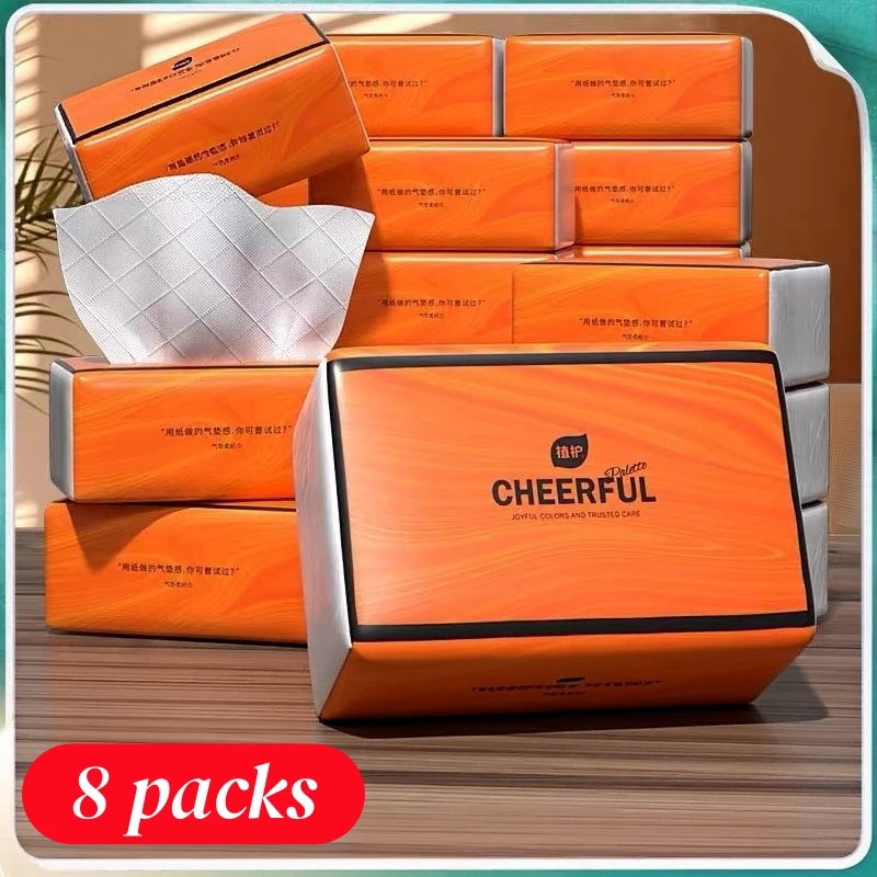 8 Packs of Tissue Paper, Facial Tissues, Paper Towels, Toilet Paper,
