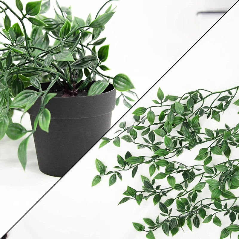 Artificial Ivy Plants Plastic Leaf With Pots Wedding New Year