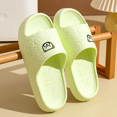 Summer Fashion Men's Slippers Printting Little Bear Sandals Indoor