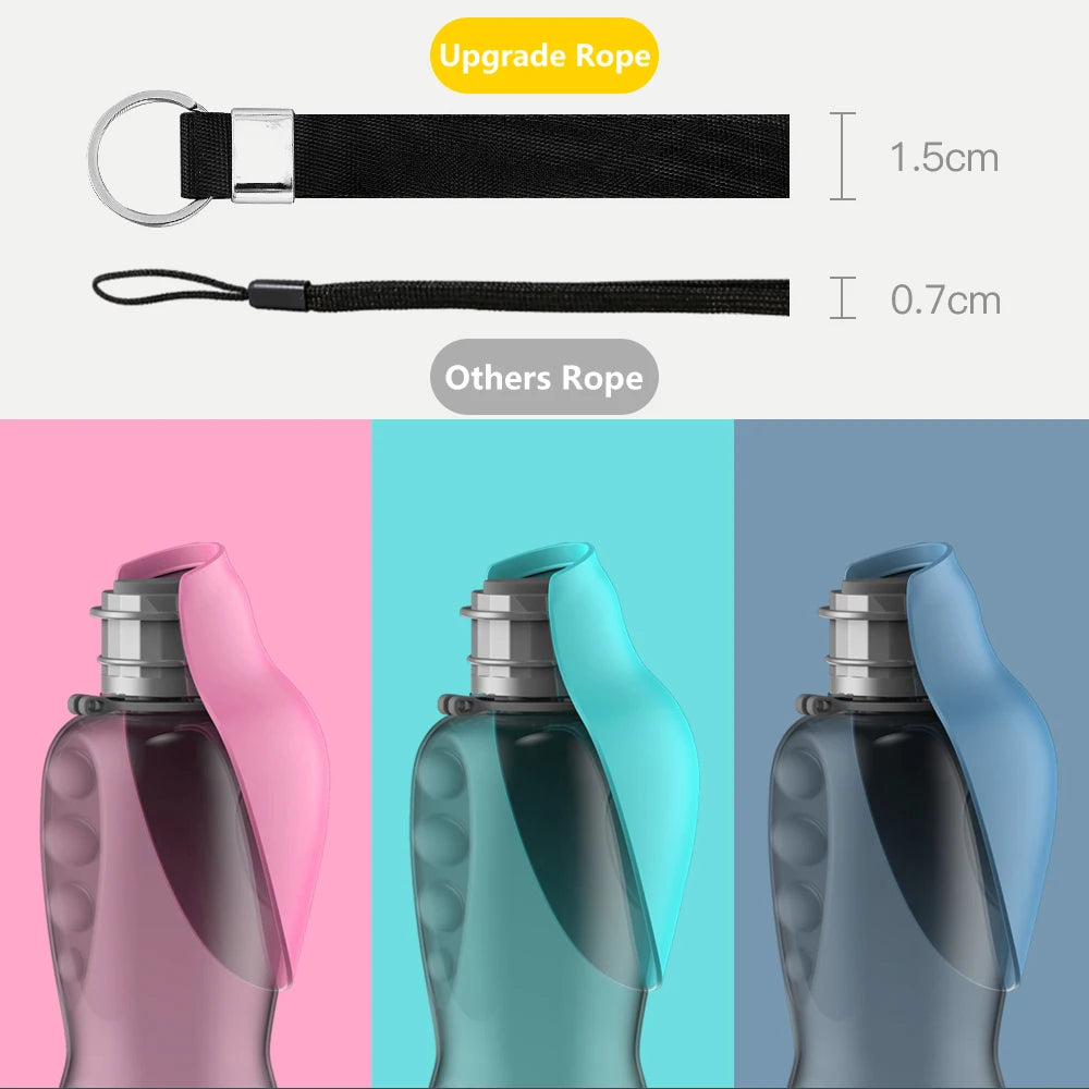800ml Portable Dog Water Bottle For Small Medium Big Dogs Outdoor
