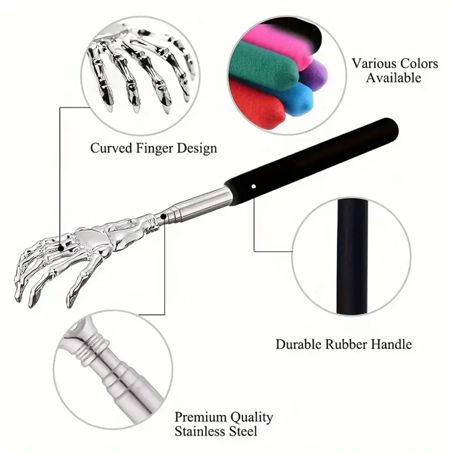 Compact Telescopic Back Massager – Portable Extendable Stainless