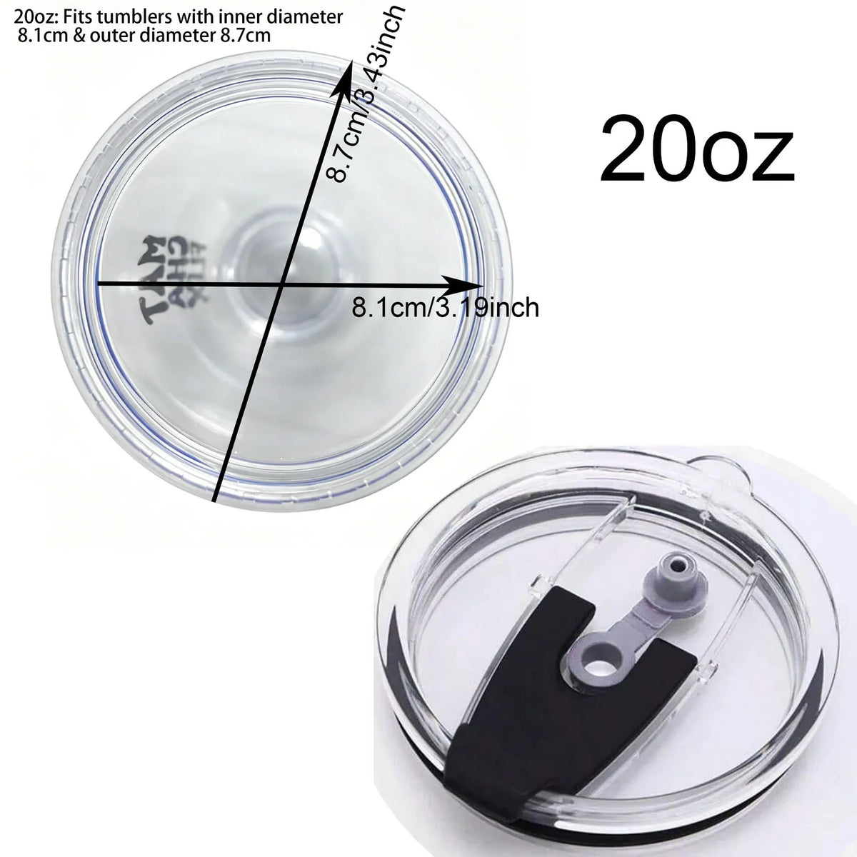 20oz/30oz Splash Proof Sealing Bottle Cover Plain Plastic Lids for
