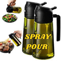 Oil Cruet Olive Oil Dispenser Sprayer for Cooking 2 in 1- Spray and