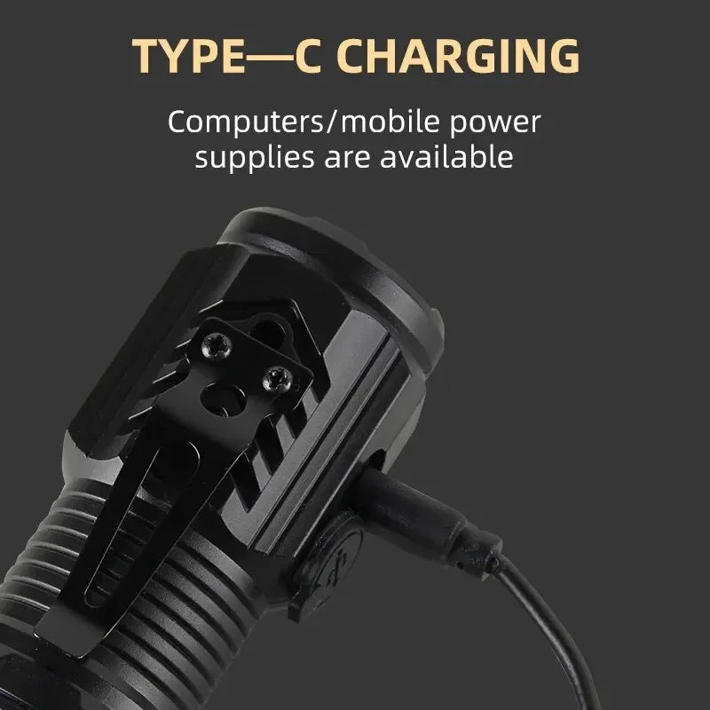 Rechargeable EDC LED Flashlight Portable Strong Light Waterproof