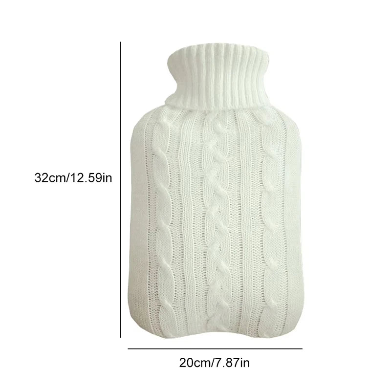 2L Hot Water Bottle Cover Rubber Hot Water Bags Winter Plush Hand