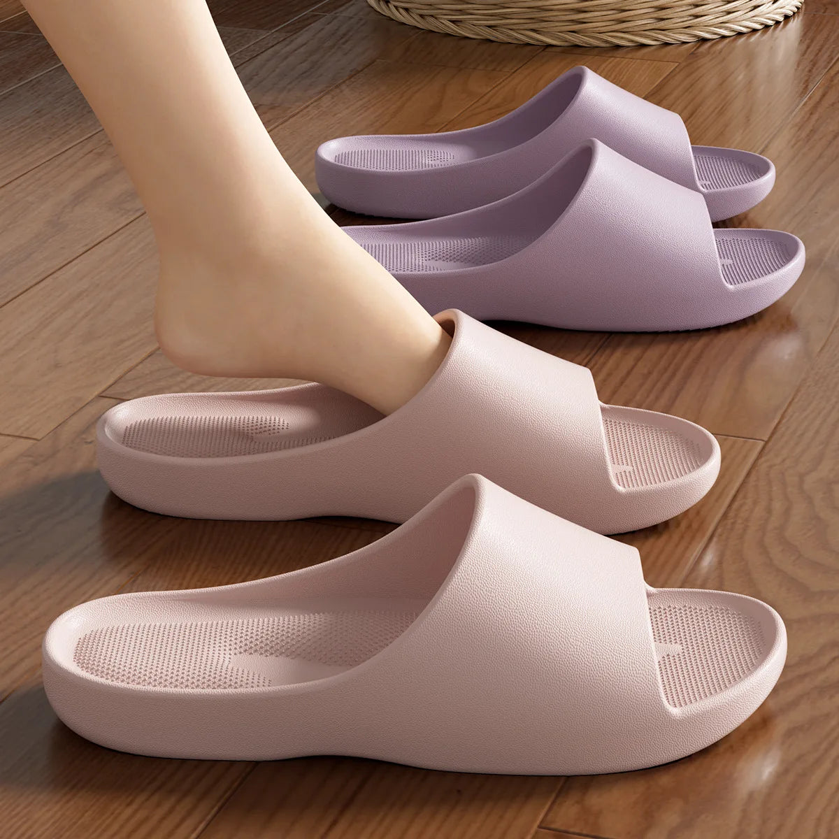 Couple Home Slippers Soft EVA Non-Slip Slides Lightweight Breathable