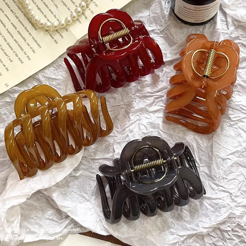 Top Grade Pumpkin Hair Claw Clip For Women Sweet Hair