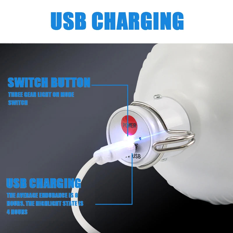 Portable Outdoor BBQ Camping Lights USB Rechargeable Lamp LED