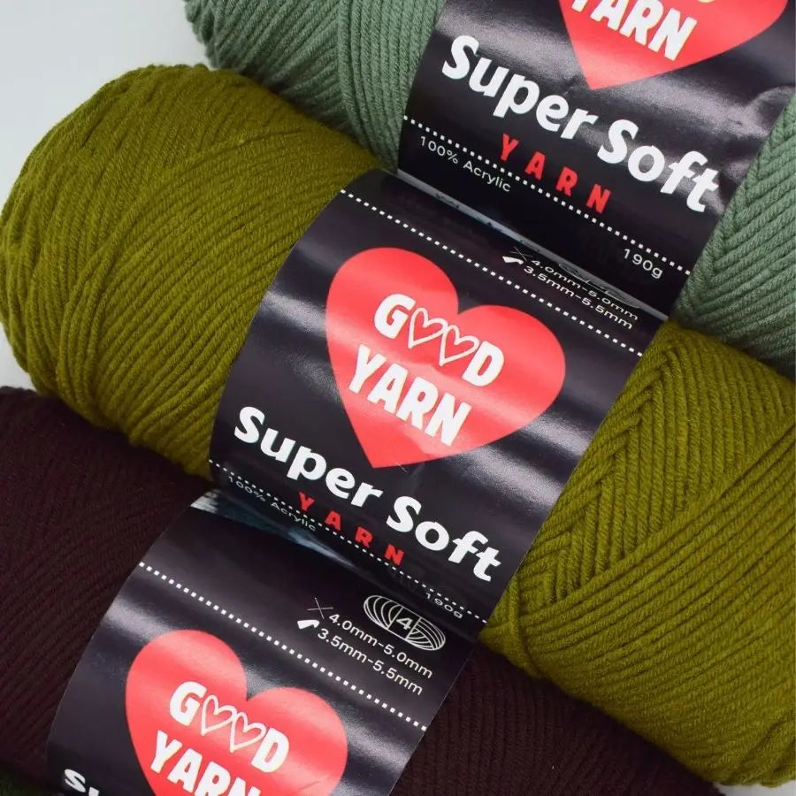 190g x 3 Pcs Soft & Cozy Multicolored Acrylic Yarn for Crocheting