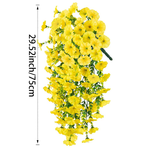 Artificial Hanging Flower Fake Hanging Plant Violet Vines UV Resistant