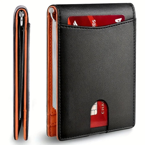 Synthetic Leather Slim Smart Wallet for Men Credit Card Holder Money