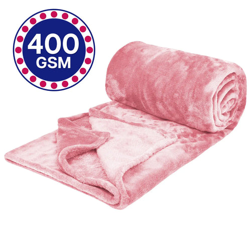 Fleece Blanket Solid Throw Blankets for Couch & Bed, Plush Cozy Fuzzy