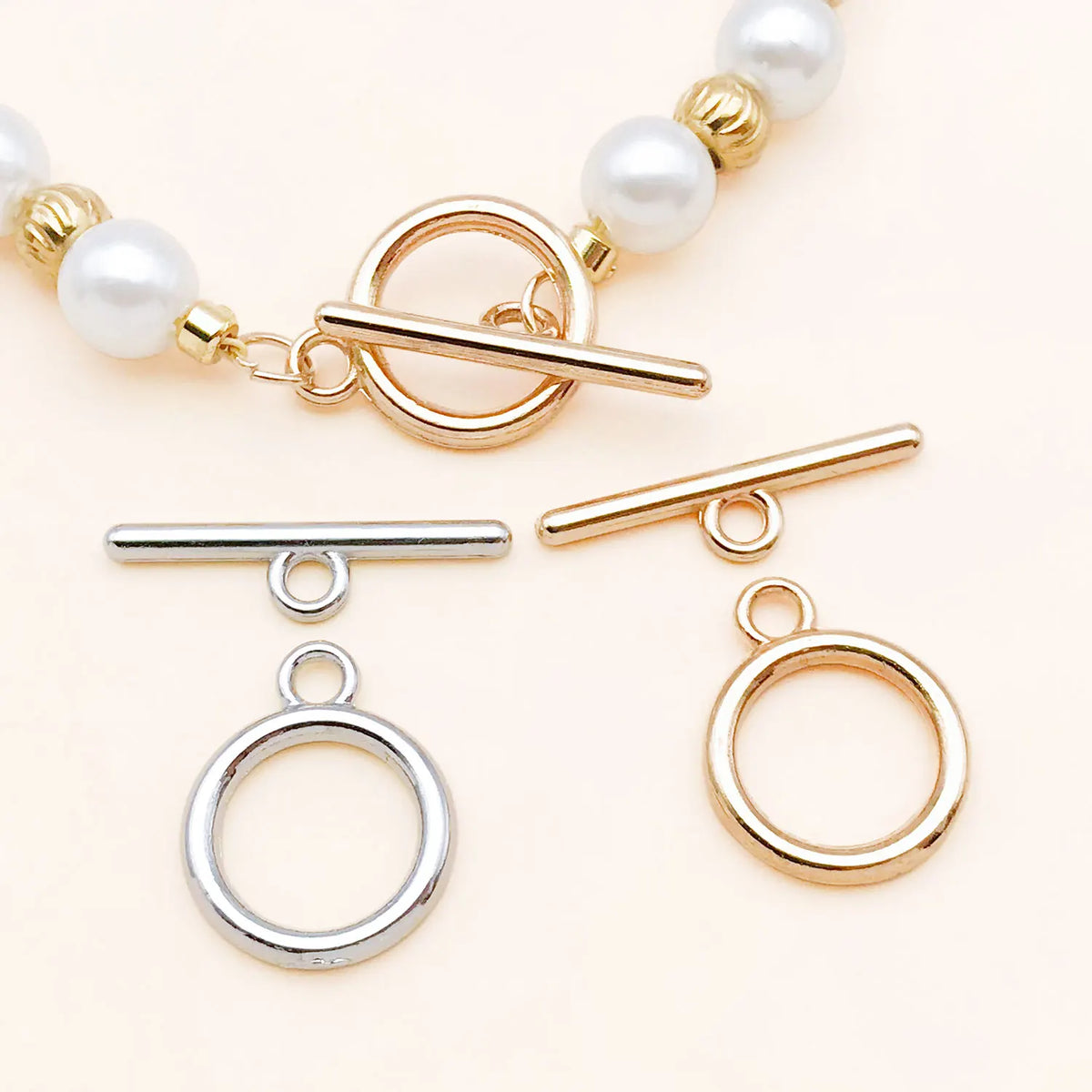 10Sets Totaling 20pcs 18K Real Gold Plated Geometry OT Clasp