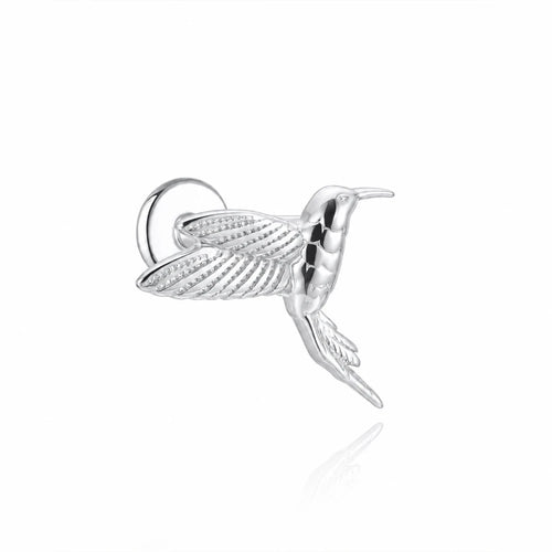 AIDE 1PC 925 Sterling Silver Lucky Red Koi Piercing Earring For Women