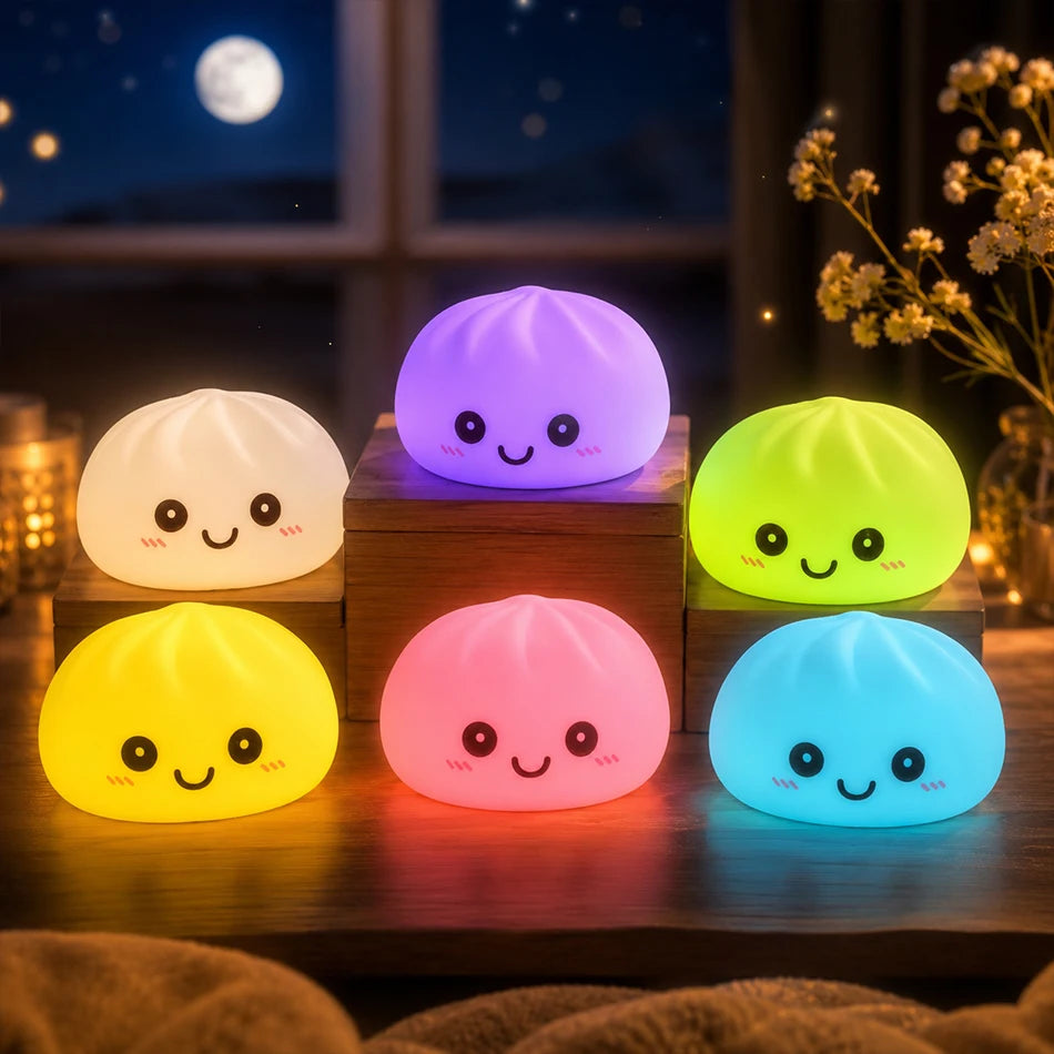 Dumpling Night Lights Glowing Dumplings Desktop Ornament Cute