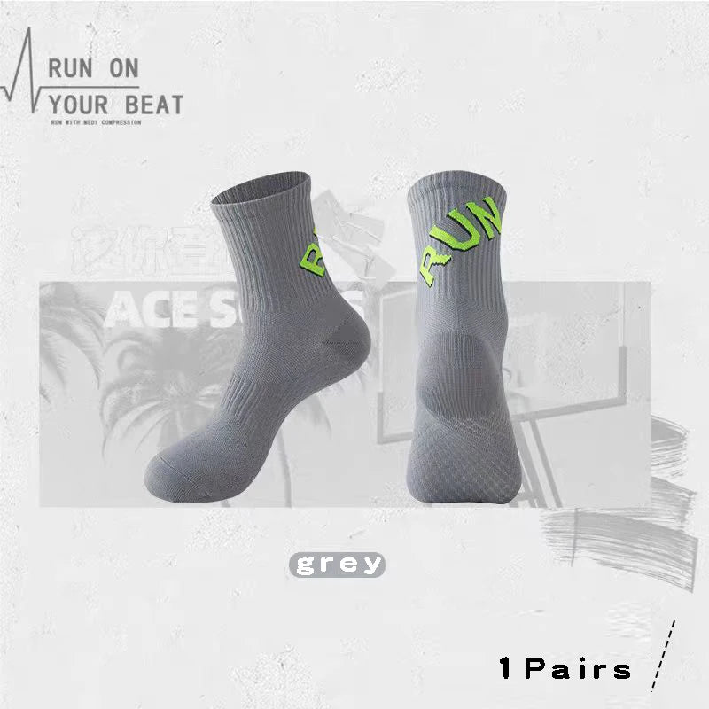 1/3 Pair Of Running Socks For Men And Women, Short Tube Towel Bottom