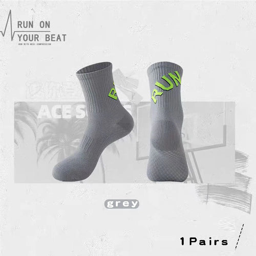 1/3 Pair Of Running Socks For Men And Women, Short Tube Towel Bottom