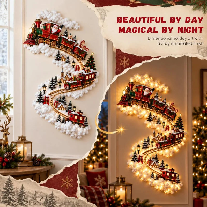 Christmas Magic Trail Wall Light-LED Glowing Christmas Scene Wall