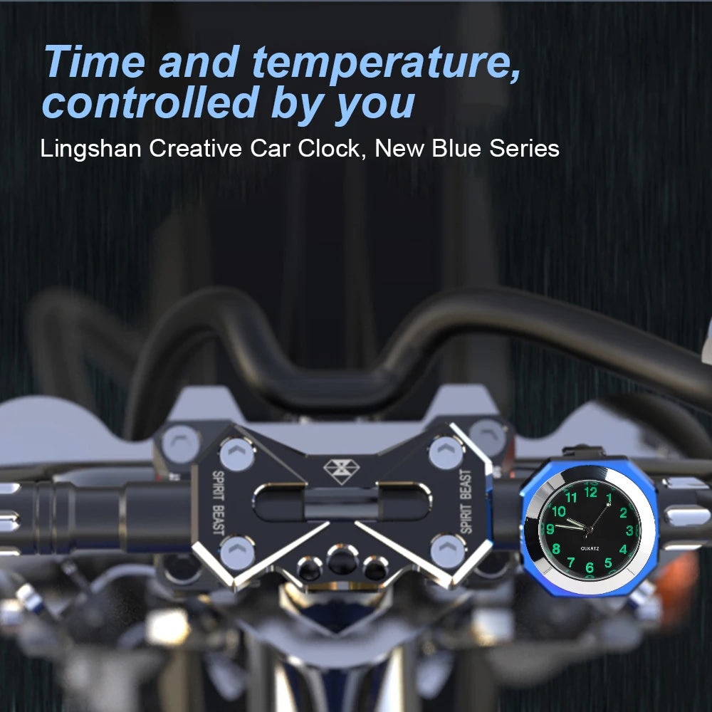 Universal 22-28mm Waterproof Motorcycle Bike Handlebar Clock Mount