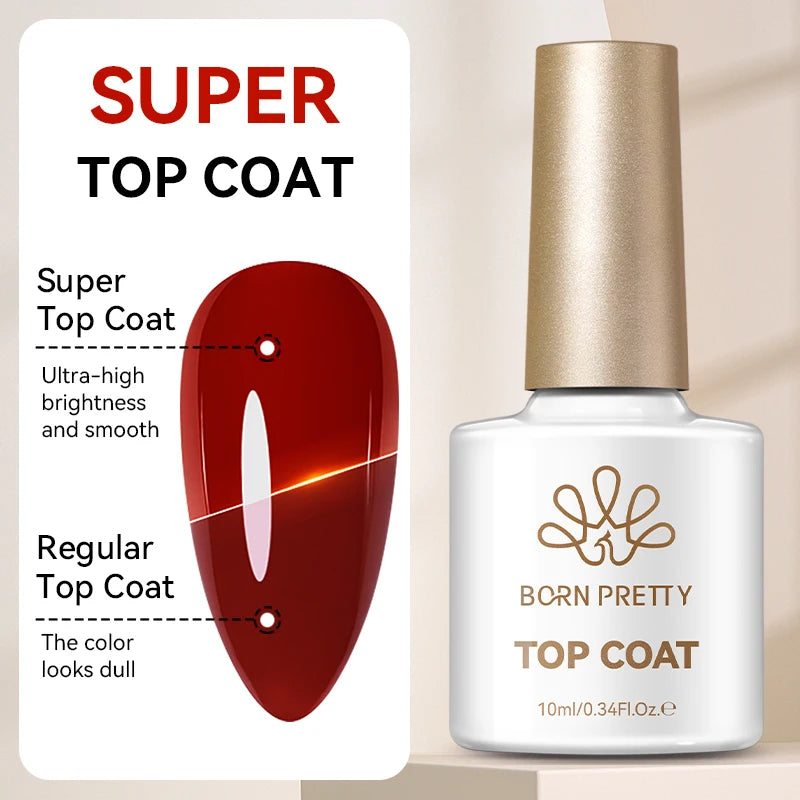 BORN PRETTY 10ml Base Gel Super Top Coat Water Drop Top Coat
