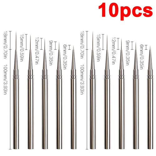 Nails Art Liner Brushes Striping Drawing Elongated Lines Painting