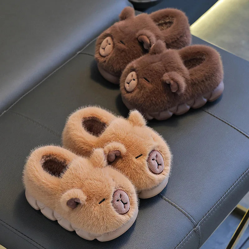 Capybara Children's Winter Cotton Slippers New Boys Girls Cartoon
