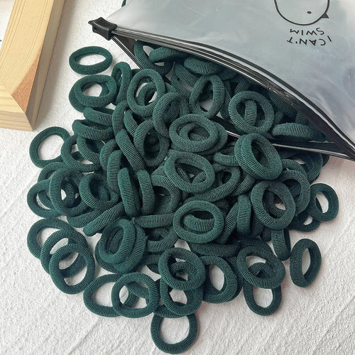 50PCS/Set Women Girls Basic Hair Bands  Simple Solid Colors Elastic