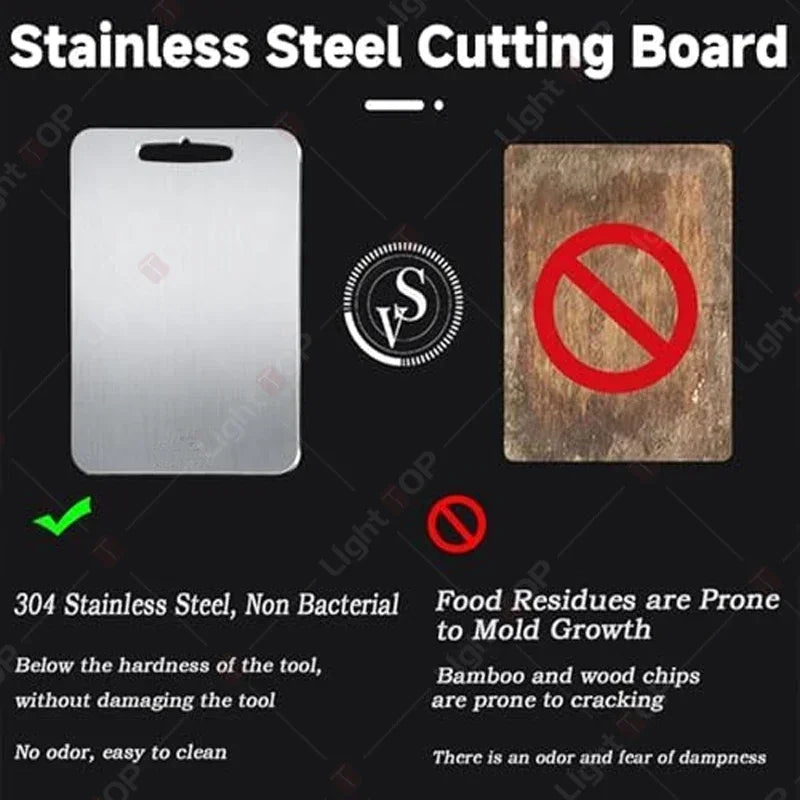 304 Stainless Steel Kitchen Cutting Boards Double Sided Multipurpose
