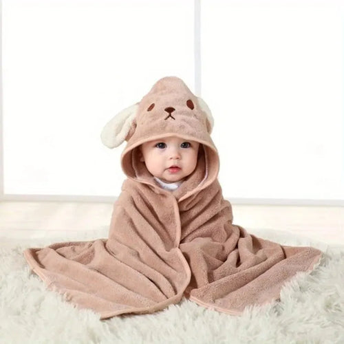 Animal Baby Bathrobe Quick Absorbent Soft Cap Warm Polyester Robe