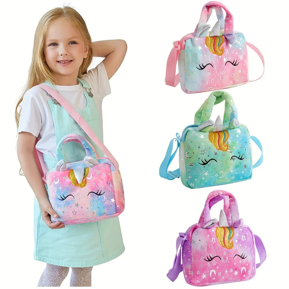 Fashion Sweet Unicorn Handbags For Girls Cute Kid Crossbody Shoulder