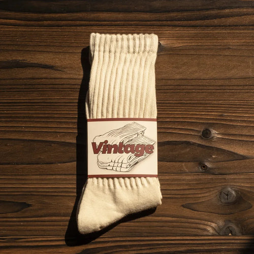 CHUANGERM Men Retro American Style Thick Knit Mid Calf Cotton Socks