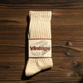 CHUANGERM Men Retro American Style Thick Knit Mid Calf Cotton Socks
