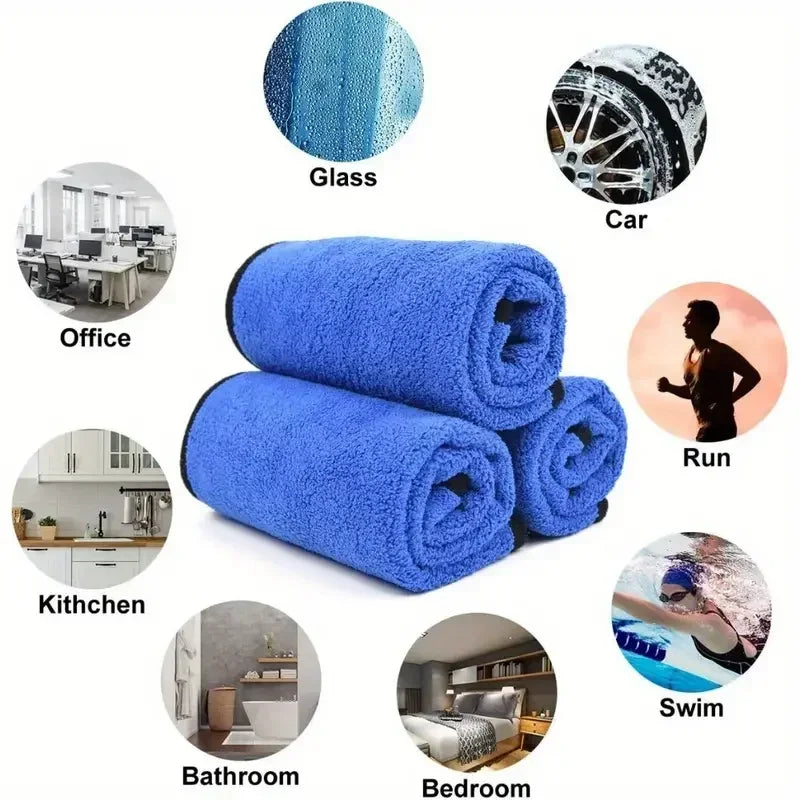 Microfiber Car Washing Towel Soft Quick Drying Windows Mirrors