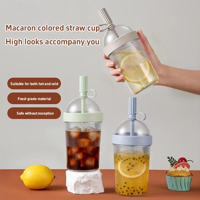 Coffee Cups With Lids Reusable Drinkware With Lid And Straw Cold Drink