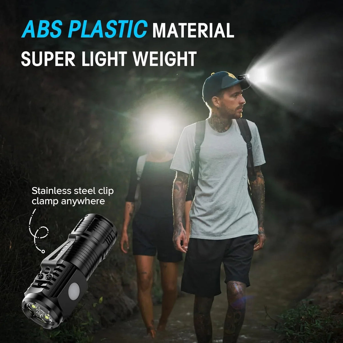 Rechargeable EDC LED Flashlight Portable Strong Light Waterproof