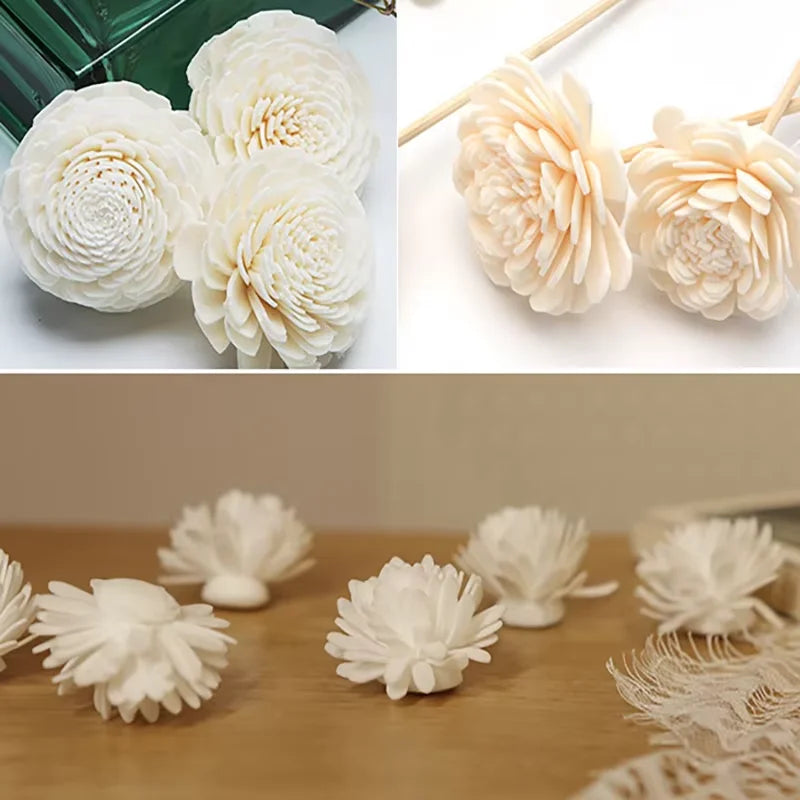 9 Pcs Flower Aromatherapy Rattan No Fire Aroma Diffuser Sticks Home