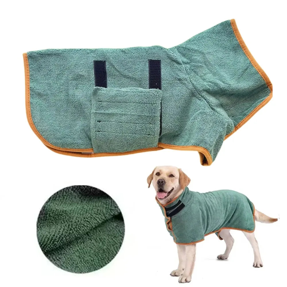 New Dog Bathrobe Absorbent Pet Quick Drying Bath Towel Dog Bath Towel